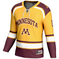 Minnesota Golden Gophers Hockey Jersey, Gold Sportswear Jersey Shirt, Long Sleeve Hockey Sweater Jersey, Casual Gift for Men