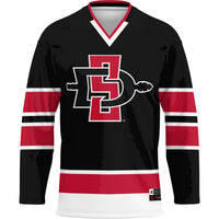 San Diego State Aztecs Hockey Jersey, Black Sportswear Jersey Shirt, Long Sleeve Hockey Sweater Jersey, Casual Gift for Men