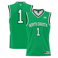 North Dakota Basketball Jersey, Green Lightweight Sportswear Jersey Shirt, Sleeveless Athletic Tank Jersey, Casual Gift for Men, Style 5281309