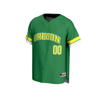 Oregon Ducks Baseball Jersey, Green Fashion Lightweight Sportswear Jersey Shirt, Lightweight Breathable Athletic Jersey, Casual Gift for Men