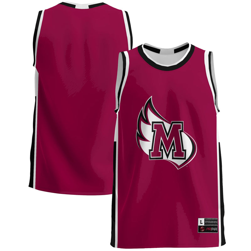 Meredith College Avenging Angels Basketball Jersey, Maroon Sportswear Jersey Shirt, Sleeveless Athletic Tank Jersey, Casual Gift for Men