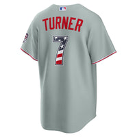 Trea Turner Philadelphia Phillies Baseball Jersey, Gray Sportswear Jersey Shirt, Lightweight Breathable Athletic Jersey, Casual Gift for Men