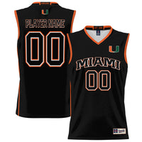 Miami Hurricanes Basketball Jersey, Black Lightweight Sportswear Jersey Shirt, Sleeveless Athletic Tank Jersey, Casual Gift for Men