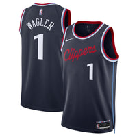 Keaton Wagler LA Clippers Basketball Jersey, Navy Replica Swingman Sportswear Jersey Shirt, Sleeveless Athletic Tank Jersey, Casual Gift for Men