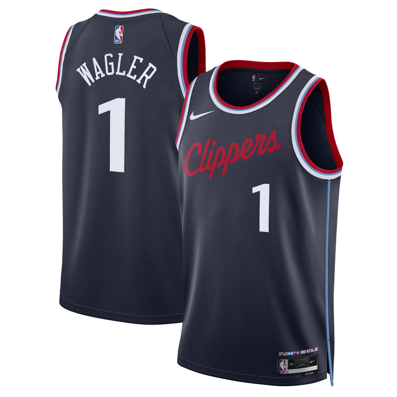 Keaton Wagler LA Clippers Basketball Jersey, Navy Replica Swingman Sportswear Jersey Shirt, Sleeveless Athletic Tank Jersey, Casual Gift for Men