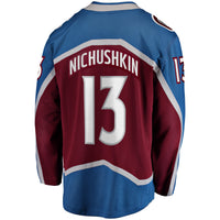 Valeri Nichushkin Colorado Avalanche Hockey Jersey, Burgundy Sportswear Jersey Shirt, Long Sleeve Hockey Sweater Jersey, Casual Gift for Men