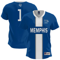 Memphis Tigers Soccer Jersey, Royal Fashion Lightweight Sportswear Jersey Shirt, Lightweight Breathable Athletic Jersey, Casual Gift for Men