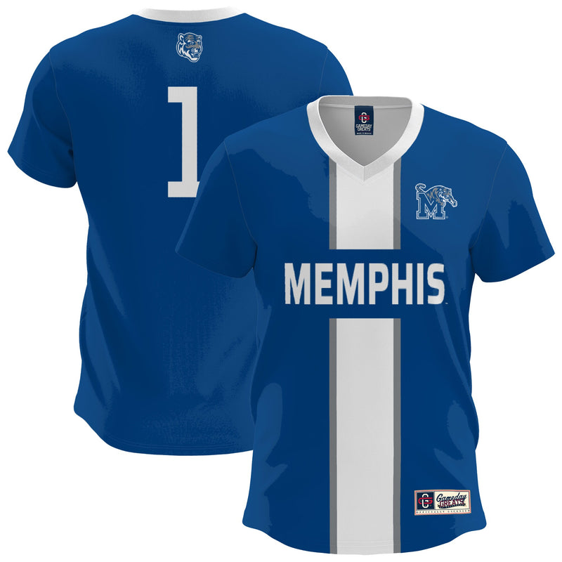 Memphis Tigers Soccer Jersey, Royal Fashion Lightweight Sportswear Jersey Shirt, Lightweight Breathable Athletic Jersey, Casual Gift for Men
