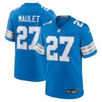 Arthur Maulet Detroit Lions Football Jersey, Blue Game Sportswear Jersey Shirt, Lightweight Breathable Athletic Jersey, Casual Gift for Men