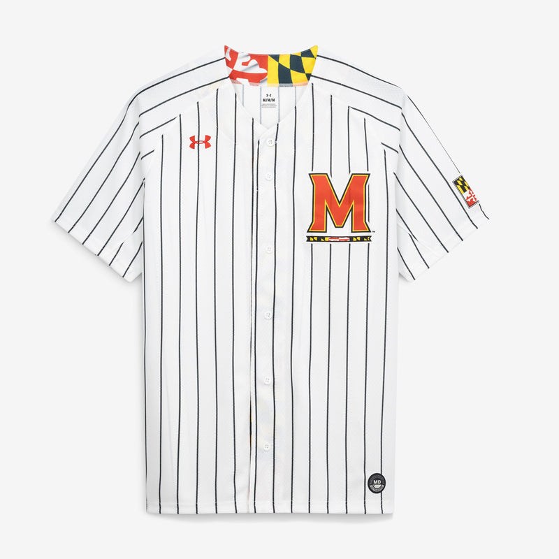 Maryland Terrapins Baseball Jersey, White Replica Sportswear Jersey Shirt, Lightweight Breathable Athletic Jersey, Casual Gift for Men