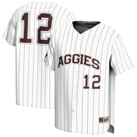 Texas A&M Aggies Baseball Jersey, White Sportswear Jersey Shirt, Lightweight Breathable Athletic Jersey, Casual Gift for Men, Style 203392829
