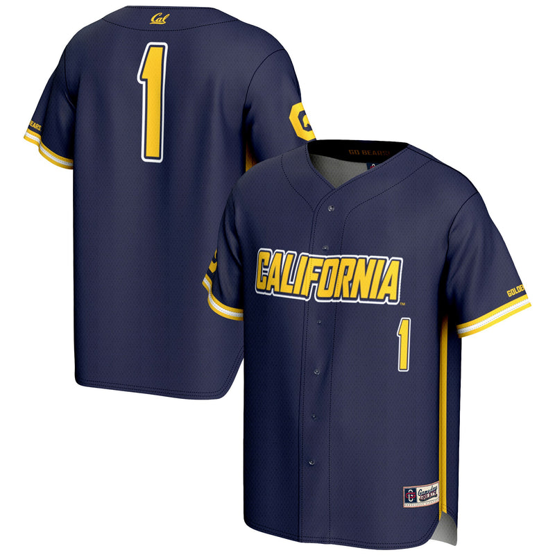 Cal Bears Baseball Jersey, Navy Sportswear Jersey Shirt, Lightweight Breathable Athletic Jersey, Casual Gift for Men, Style 200098785