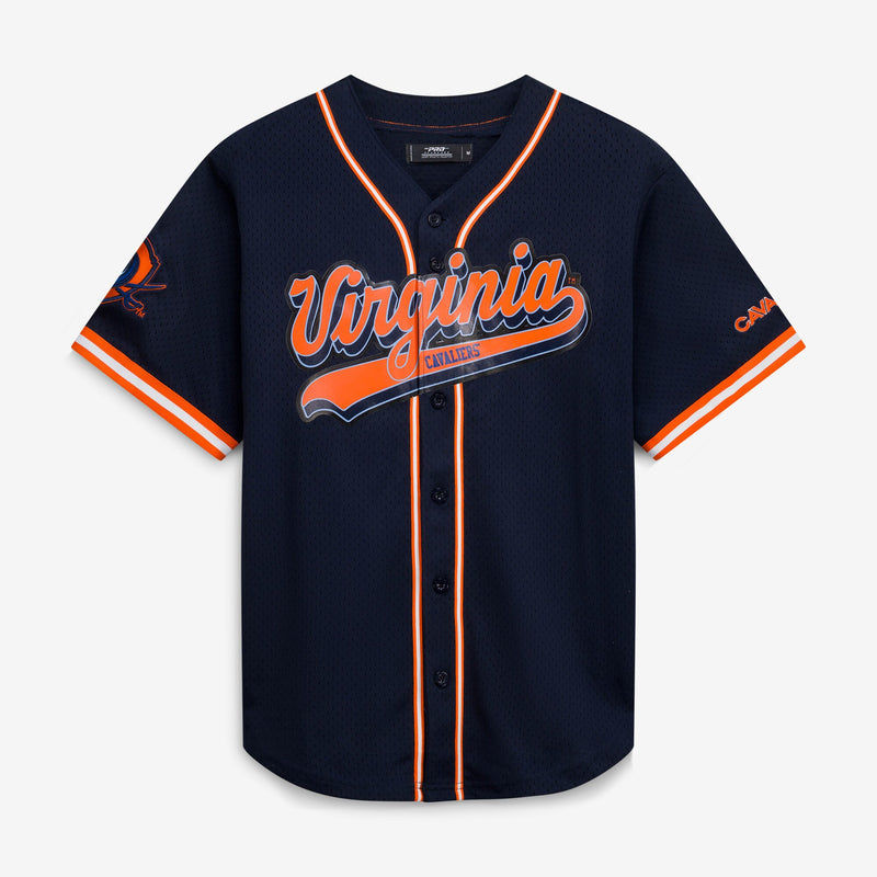 Virginia Cavaliers Mesh Full-Button Baseball Jersey, Navy Sportswear Jersey Shirt, Lightweight Breathable Athletic Jersey, Casual Gift for Men