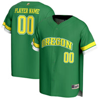 Oregon Ducks Baseball Jersey, Green Fashion Lightweight Sportswear Jersey Shirt, Lightweight Breathable Athletic Jersey, Casual Gift for Men