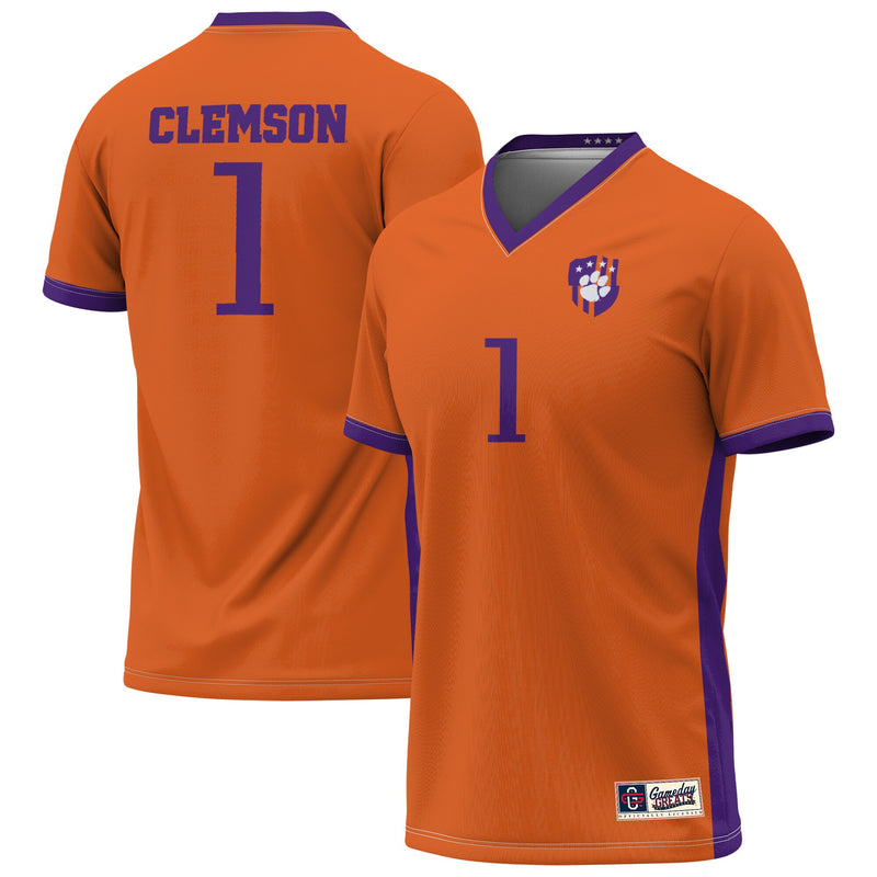 Clemson Tigers Soccer Jersey, Orange Sportswear Jersey Shirt, Lightweight Breathable Athletic Jersey, Casual Gift for Men, Style 202219832