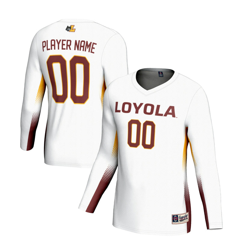 Loyola Chicago Ramblers Volleyball Jersey, White Sportswear Jersey Shirt, Lightweight Breathable Athletic Jersey, Casual Gift for Men
