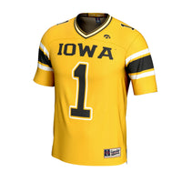 Iowa Hawkeyes Lightweight Collegiate Football Jersey, Gold Sportswear Jersey Shirt, Lightweight Breathable Athletic Jersey, Casual Gift for Men