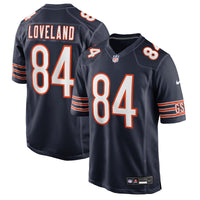 Colston Loveland Chicago Bears Football Jersey, Navy Game Sportswear Jersey Shirt, Lightweight Breathable Athletic Jersey, Casual Gift for Men