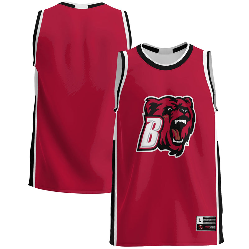 Bridgewater State Bears Basketball Jersey, Red Lightweight Sportswear Jersey Shirt, Sleeveless Athletic Tank Jersey, Casual Gift for Men