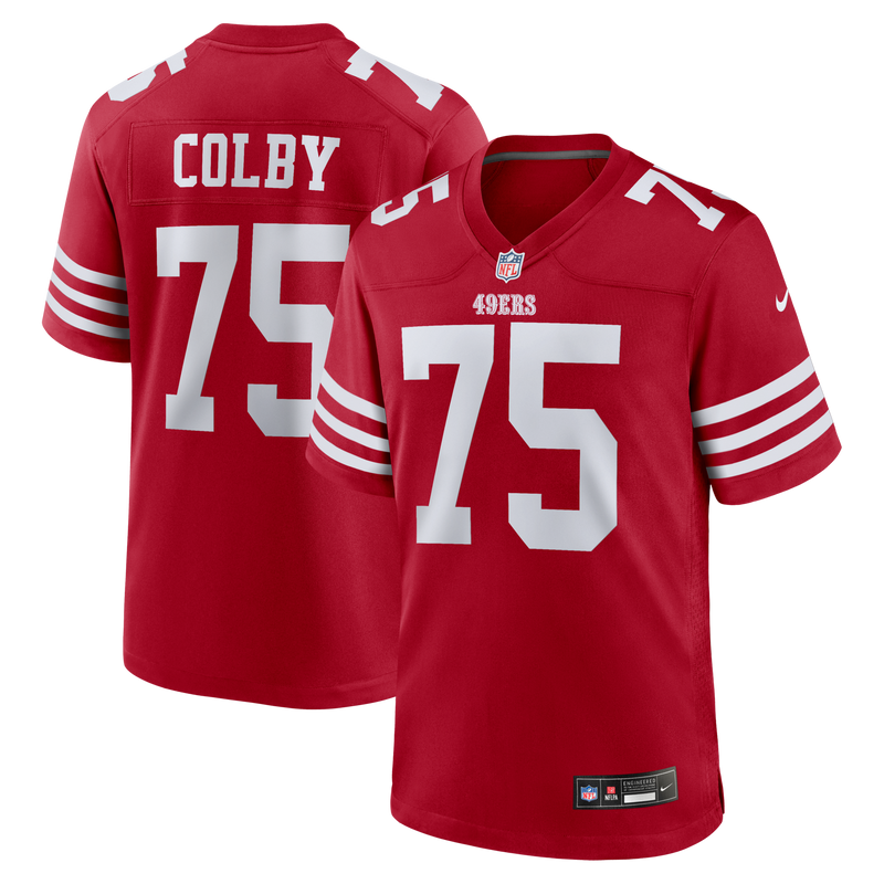 Connor Colby San Francisco 49ers Football Jersey, Scarlet Sportswear Jersey Shirt, Lightweight Breathable Athletic Jersey, Casual Gift for Men