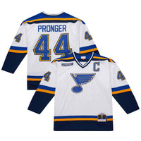 Chris Pronger St. Louis Blues Hockey Jersey, White Sportswear Jersey Shirt, Long Sleeve Hockey Sweater Jersey, Casual Gift for Men