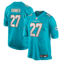 Ethan Bonner Miami Dolphins Football Jersey, Aqua Game Sportswear Jersey Shirt, Lightweight Breathable Athletic Jersey, Casual Gift for Men