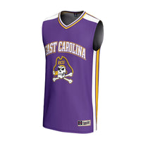 ECU Pirates Basketball Jersey, Purple Sportswear Jersey Shirt, Sleeveless Athletic Tank Jersey, Casual Gift for Men