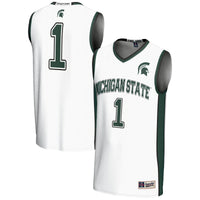 Michigan State Spartans Basketball Jersey, White Lightweight Sportswear Jersey Shirt, Sleeveless Athletic Tank Jersey, Casual Gift for Men