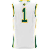 NDSU Bison Basketball Jersey, White Lightweight Sportswear Jersey Shirt, Sleeveless Athletic Tank Jersey, Casual Gift for Men