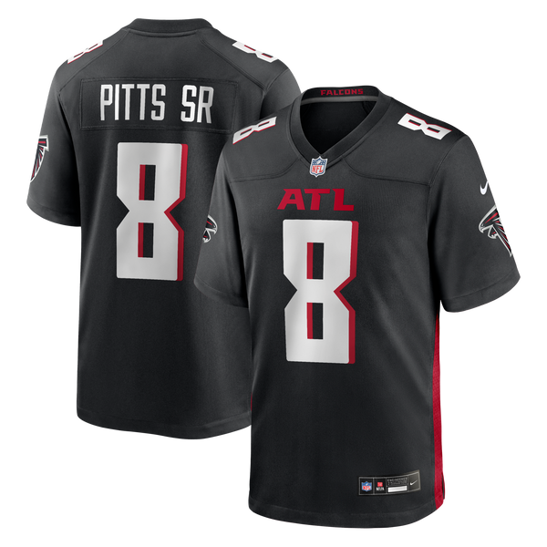 Atlanta Falcons Kyle Pitts Sr. Black Team Game Jersey