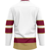 Elon Phoenix Hockey Jersey, White Sportswear Jersey Shirt, Long Sleeve Hockey Sweater Jersey, Casual Gift for Men