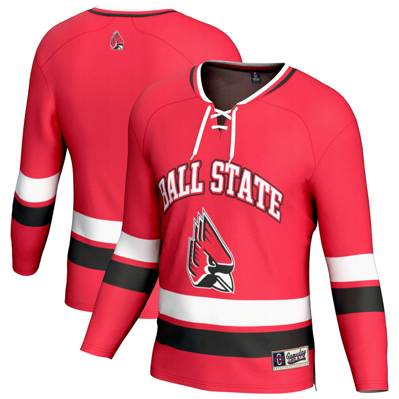 Ball State Cardinals Hockey Jersey, Cardinal Sportswear Jersey Shirt, Long Sleeve Hockey Sweater Jersey, Casual Gift for Men