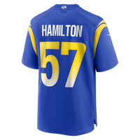 Ty Hamilton Los Angeles Rams Football Jersey, Royal Game Sportswear Jersey Shirt, Lightweight Breathable Athletic Jersey, Casual Gift for Men