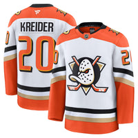Chris Kreider Anaheim Ducks Hockey Jersey, White Premium Away Sportswear Jersey Shirt, Long Sleeve Hockey Sweater Jersey, Casual Gift for Men