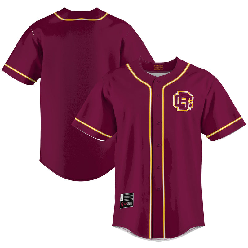 Bethune-Cookman Wildcats Baseball Jersey, Maroon Sportswear Jersey Shirt, Lightweight Breathable Athletic Jersey, Casual Gift for Men