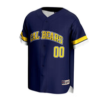 Cal Bears Baseball Jersey, Navy Sportswear Jersey Shirt, Lightweight Breathable Athletic Jersey, Casual Gift for Men, Style 202980071