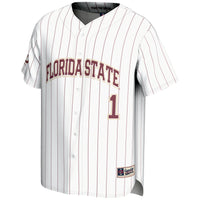 Florida State Seminoles Lightweight Baseball Jersey, White Sportswear Jersey Shirt, Lightweight Breathable Athletic Jersey, Casual Gift for Men