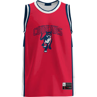 Columbus State Cougars Basketball Jersey, Blue Lightweight Sportswear Jersey Shirt, Sleeveless Athletic Tank Jersey, Casual Gift for Men