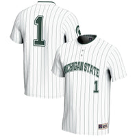Michigan State Spartans Softball Jersey, White Lightweight Sportswear Jersey Shirt, Lightweight Breathable Athletic Jersey, Casual Gift for Men