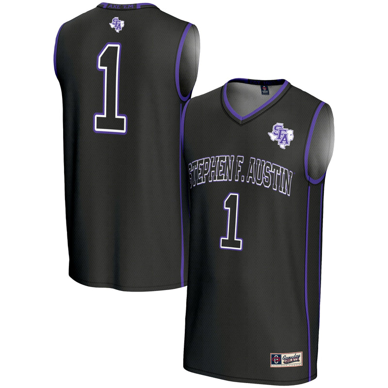 Stephen F Austin Lumberjacks Basketball Jersey, Black Sportswear Jersey Shirt, Sleeveless Athletic Tank Jersey, Casual Gift for Men