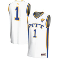 Pitt Panthers Basketball Jersey, White Lightweight Sportswear Jersey Shirt, Sleeveless Athletic Tank Jersey, Casual Gift for Men