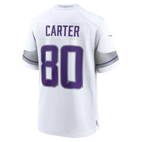 Cris Carter Minnesota Vikings Football Jersey, White Game Sportswear Jersey Shirt, Lightweight Breathable Athletic Jersey, Casual Gift for Men