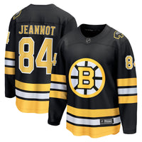 Tanner Jeannot Boston Bruins Hockey Jersey, Black Breakaway Home Sportswear Jersey Shirt, Long Sleeve Hockey Sweater Jersey, Casual Gift for Men