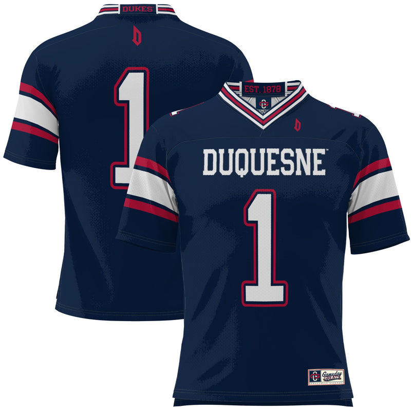 Duquesne Dukes Football Jersey, Blue Sportswear Jersey Shirt, Lightweight Breathable Athletic Jersey, Casual Gift for Men