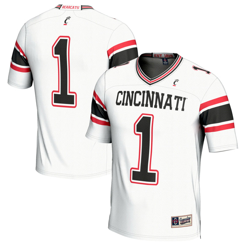 Cincinnati Bearcats Football Jersey, White Fashion Sportswear Jersey Shirt, Lightweight Breathable Athletic Jersey, Casual Gift for Men