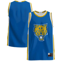 Fort Valley State Wildcats Basketball Jersey, Blue Lightweight Sportswear Jersey Shirt, Sleeveless Athletic Tank Jersey, Casual Gift for Men