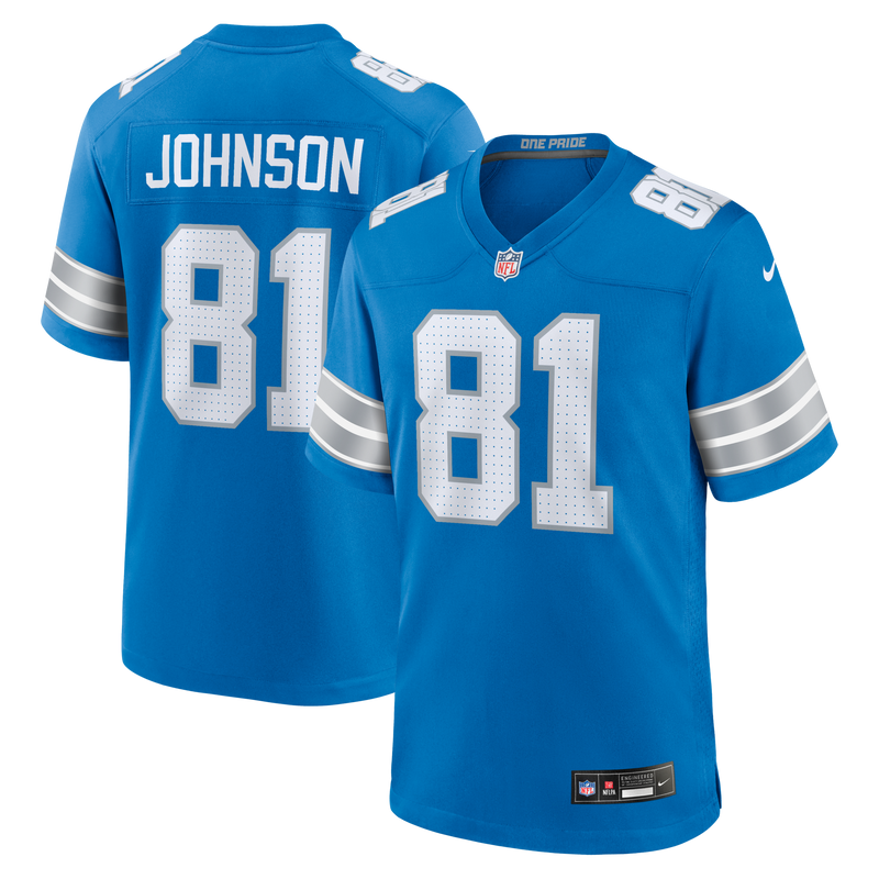 Calvin Johnson Detroit Lions Football Jersey, Blue Game Sportswear Jersey Shirt, Lightweight Breathable Athletic Jersey, Casual Gift for Men