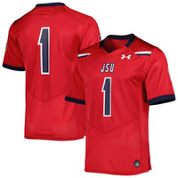 Jackson State Tigers Football Jersey, Red Replica Sportswear Jersey Shirt, Lightweight Breathable Athletic Jersey, Casual Gift for Men