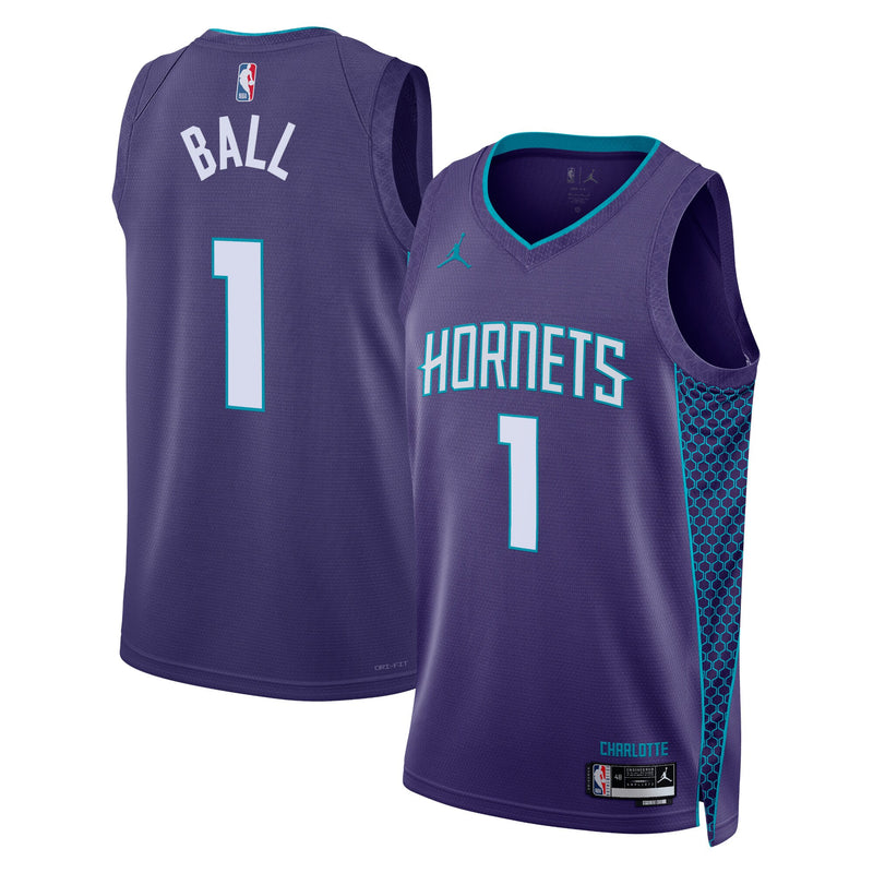 LaMelo Ball Charlotte Hornets Basketball Jersey, Purple Swingman Sportswear Jersey Shirt, Sleeveless Athletic Tank Jersey, Casual Gift for Men