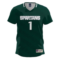 Michigan State Spartans Soccer Jersey, Green Sportswear Jersey Shirt, Lightweight Breathable Athletic Jersey, Casual Gift for Men, Style 5333397